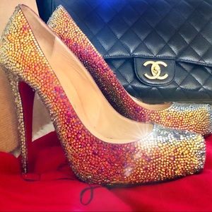 ✨LOUBOUTIN✨STRASS Rolando Swarovski Crystal Heels